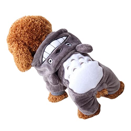 UKKO Hundekleidung Warme Hund Kleidung Für Kleine Hunde Weiche Winter Haustier Kleidung Winter Chihuahua Kleidung Cartoon Haustier Kleidung-Gray,L von UKKO