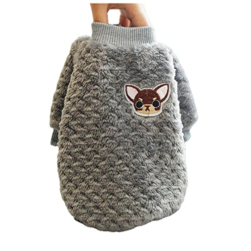 UKKO Hundekleidung Weiche Fleece Haustierhundkleidung Kleine Und Mittlere Hunde Und Katzen Warme Winterhundmäntel Welpen Katzenkleidung Hundekleidung-E,XL von UKKO