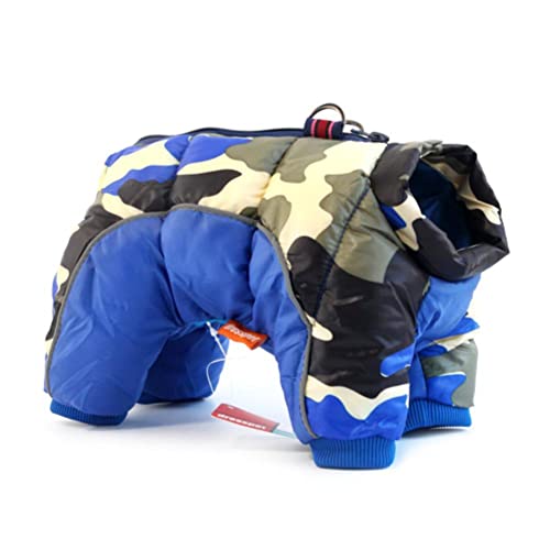 UKKO Hundekleidung Winter Hund Kleidung Kleine Hunde Warme Reflektierende Kleidung Französische Bulldogge Kleidung Chihuahua Hundemantel-Navy,L von UKKO