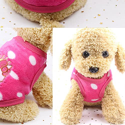 UKKO Hundekleidung Winter Warme Haustier Hund Kleidung Kleiner Hund Chihuahua Katze Haustier Cartoon Weiche Fleece Manteljacke-Pink Kt,XL Chest 40 cm von UKKO