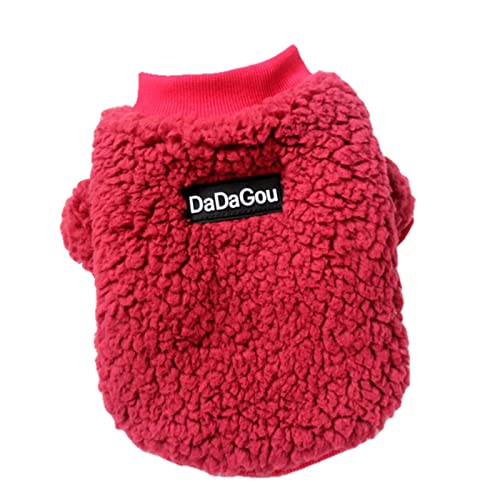 UKKO Hundekleidung Winterhundekleidung, Fleece-Mantel, Hundekleidung, Hundejacken, Chihuahuas, Kleine Und Mittlere Hunde-Haustierkleidung-Wine Red,S von UKKO