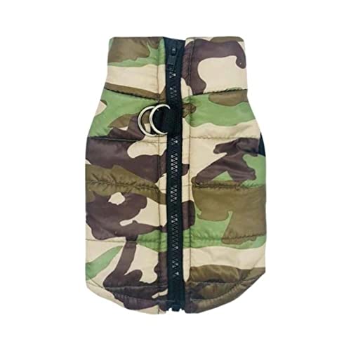 UKKO Hundekleidung wasserdichte Hund Kleidung Winter Haustierjacke Baumwolle Warme Camouflage Weste Kleine Hund Jacke-G,S von UKKO