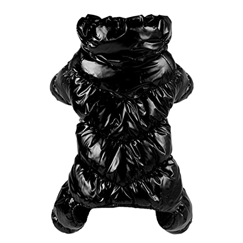 UKKO Hundemantel Bulldogge Mops Chihuahua Yorkie Warme Hundekleidung Winter Pet Welpen Manteljacke Hund Haustier Kleidung-Black,S von UKKO