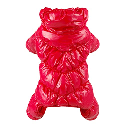 UKKO Hundemantel Bulldogge Mops Chihuahua Yorkie Warme Hundekleidung Winter Pet Welpen Manteljacke Hund Haustier Kleidung-Red,L von UKKO