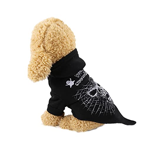 UKKO Hundemantel Haustier Weihnachtskleidung Hund Mantel Mantel Hoodie Warme Hund Jumpsuit Nette Dinosaurier Kostüm Kleines Und Mittleres Hund Kostüm-Spider,L von UKKO