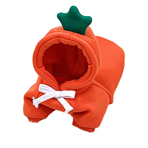 UKKO Hundemantel Warmer Hund Winterkleidung Nette Frucht Hund Mantel Hoodies Fleece Haustierhunde Kostümjacke Für Bulldogge Chihuahua-Orange,S von UKKO