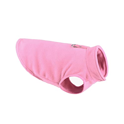 UKKO Hundemantel Winter-Fleece-Haustierhund-Kleidung Welpen-Kleidung Bulldog Mantel Mantel-Kostüme Jacke Für Kleine Hunde Chihuahua-Weste-980 Light Pink,M von UKKO