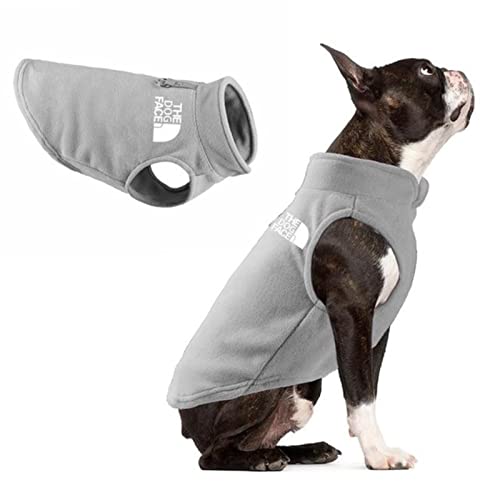 UKKO Hundemantel Winter Outdoor Hundekleidung Fleece Hund Weste Jacke Für Kleine Mittelhunde Welpen Hund Katze Kleidung Mit Zug Ring-Gray,S von UKKO