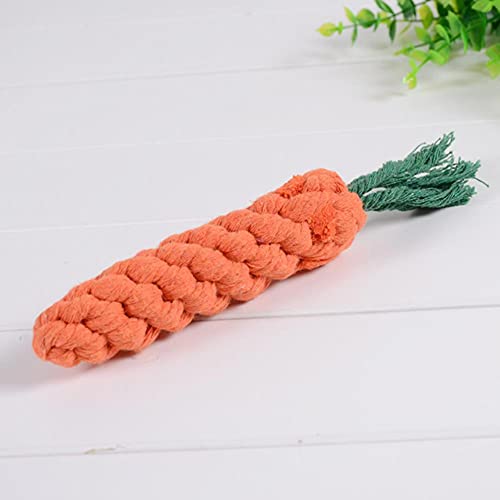 UKKO Hundespielzeug 2 Stücke Niedliche Haustier Spielzeug Gewebtes Baumwollseil Molar Zähne Reinigung Hundebedarf-Carrot 20Cm von UKKO