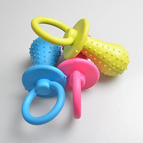 UKKO Hundespielzeug 3 Stück Gummi Nippel Hund Spielzeug Haustier Kauen Kauen Schmerz Putzt Pudel Kleine Welpen Cat Bisse Beste Hunde Hund Liefert-Random Color,9.5 cm von UKKO