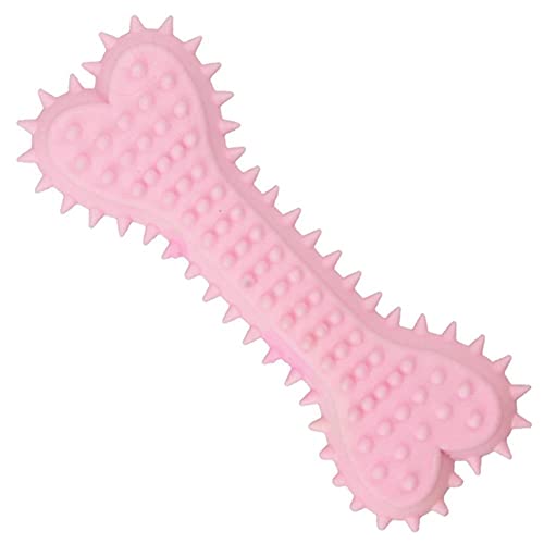 UKKO Hundespielzeug Hundeknochen Kinderkrankheiten Spielzeug Anti-Bite Gummi Hund Kauspielzeug Welpen Knochen Spielzeug Anti-Biss Pet Supplies-Pink von UKKO