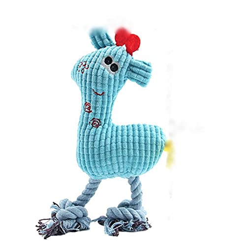 UKKO Hundespielzeug Kleiner Hund Plüsch Haustier Squeeak Spielzeug Saubere Zähne Welpen Kau Spielzeug Quietschen Pet Zubehör Hundebedarf-Blue Chick,As The Picture von UKKO