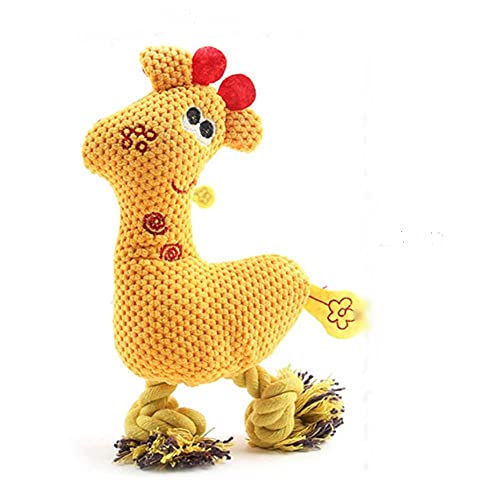 UKKO Hundespielzeug Kleiner Hund Plüsch Haustier Squeeak Spielzeug Saubere Zähne Welpen Kau Spielzeug Quietschen Pet Zubehör Hundebedarf-Yellow Chick,As The Picture von UKKO