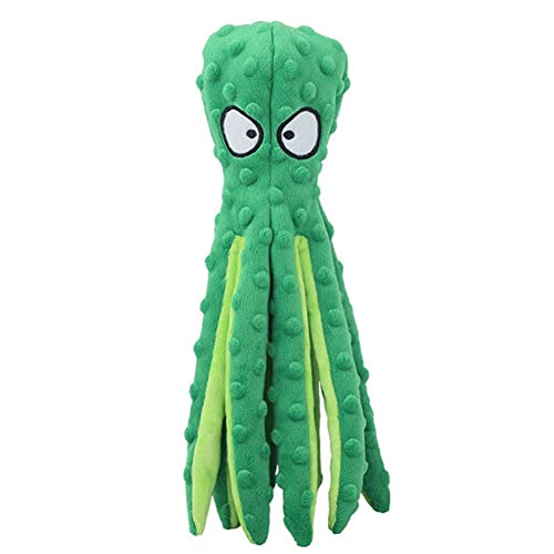 UKKO Hundespielzeug Octopus Plüsch Plüsch Hundespielzeug Outdoor Spielen Interaktives Quietschender Hund Spielzeug Sounder Sound Papier Kauspielzeug-Green von UKKO