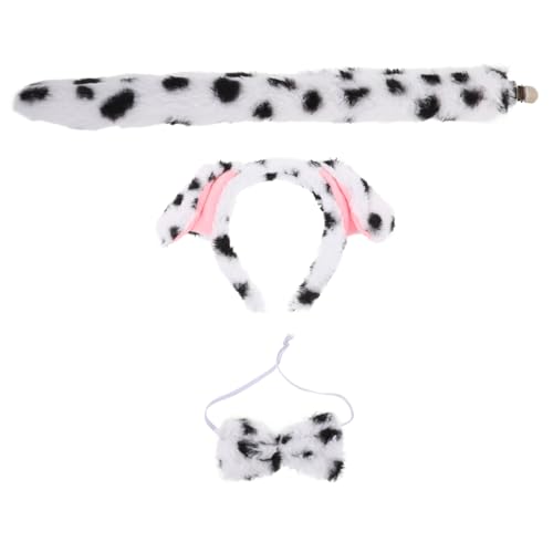 ULDIGI 1 Set Hunde Anziehset Hunde Stirnband Und Dekoration Hundeohr Stirnband Party Kopfschmuck Hundeohr Haarband Und Tierohr Stirnband Tierohr Haarband Stirnband von ULDIGI