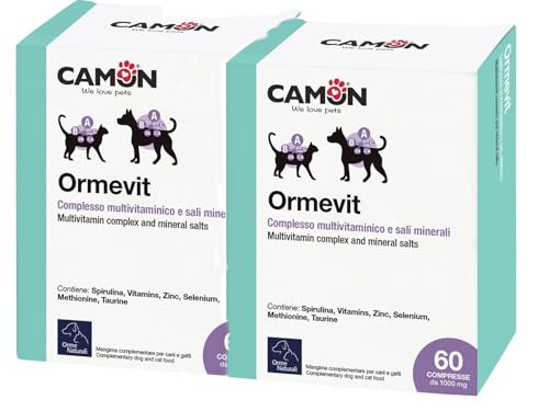 ULISSE Camon Ormevit – G887 – Angebot Bipack 2 Packungen mit 60 Tabletten – Ergänzungsfutter für Hunde und Katzen von ULISSE