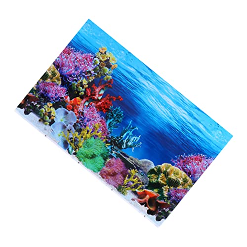 ULTECHNOVO 1Pc Welt Dekoration Dekor Fotografie Die Bilder Dekorationen DIY X Riff Korallen Aufkleber Hintergrund – Aufkleber Stereo Landschaft Poster Papiertapete Doppel – * Fisch Aquarium von ULTECHNOVO