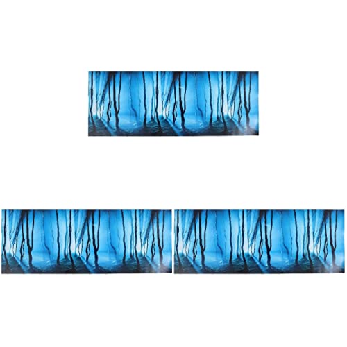 ULTECHNOVO 3 Stück Fisch Doppel-Glas Haushalt Tank Seiten Abziehbilder Dekorative Dekoration Dekor Fadeless Hintergrund Aufkleber Ornament Tapete Doppelfenster Hintergrund Aquarium von ULTECHNOVO