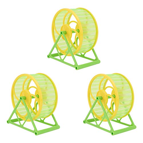 ULTECHNOVO Kauspielzeug 3 Stücke Tier Spielen Haustiere Übung Laufen Käfig Kunststoff Farbe Chinchilla Rennmaus Spielzeug Lustiges Kreatives Spielzeug Für Laufband Leise Räder Igel Zufällige von ULTECHNOVO