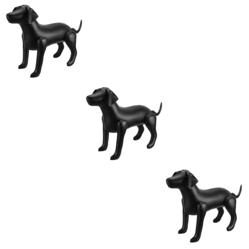 ULTECHNOVO 3st Haustierbekleidungsmodell Aufblasbare Schaufensterpuppe Für Hundekleidung Ausstellungsstand Für Hundekleidung Kleiderbügel Für Hunde Schaufensterpuppen Spielzeug Black PVC von ULTECHNOVO