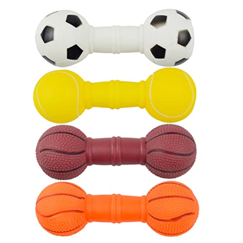 ULTECHNOVO 4xBackenzähne für kleine Reinigung, lustiges Reinigungsspielzeug, Latex-Schleifball, Vinyl, Zahnen, Spielsachen, interaktives Design, Kauen, Welpen, widerstandsfähig, Spielzeug, Bissgummi von ULTECHNOVO