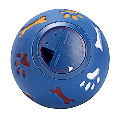 ULTECHNOVO Zahnbürstenspielzeug Für Hunde Hundespender Leckerbällchen Tierfutterball Interaktives Training Slow Feeder Spielzeugfutterspender Slow Feeder für Mittelgroße Hunde (Blau L) von ULTECHNOVO