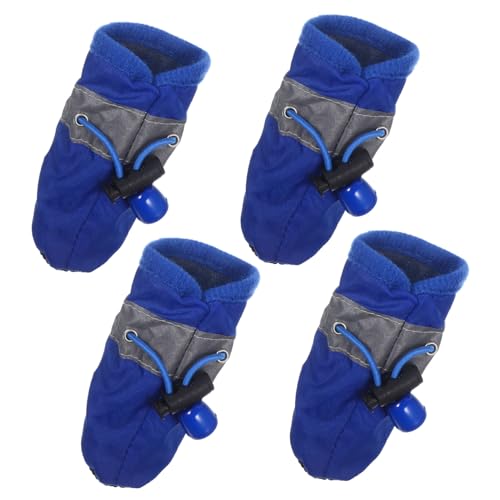 ULTECHNOVO Hundestiefel Anti- Slip Hunde Stiefel wasserdichte Welpenschuhe Paw Protector Walking Pet Booties Winter Hundeschuhe Pet Rain Stiefel für Kleine Hundewelpen Größe XS von ULTECHNOVO