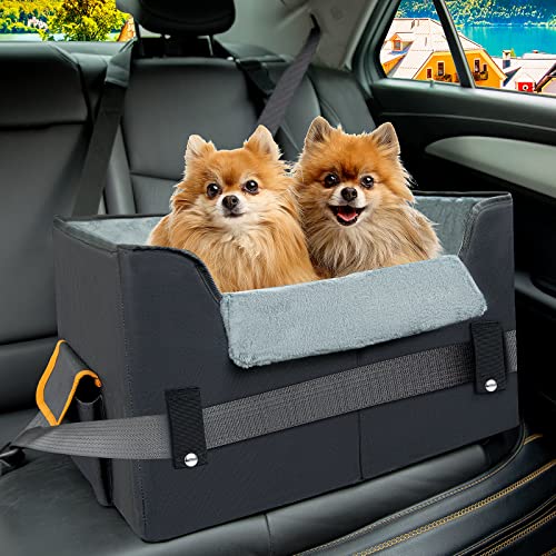 UNICITII Hunde Autositz für kleine Hunde, Verwandelbarer Hunde Autositz Hundesitz Auto Dog Car Seat Hundekorb Auto für Beifahrersitz Rückbank von UNICITII