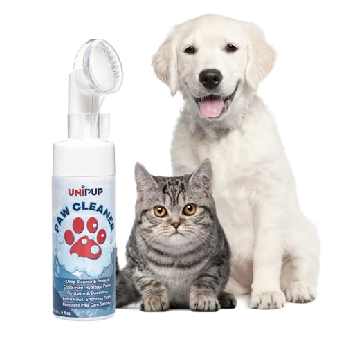 UNIPUP Hundepfotenreiniger Schaum, Pfotenreiniger für Hunde und Katzen, Pfotenfeuchtigkeitscreme, kein Ausspülen Hundeshampoo, parfümfrei, Hundefüße Reiniger, 150 ml von UNIPUP