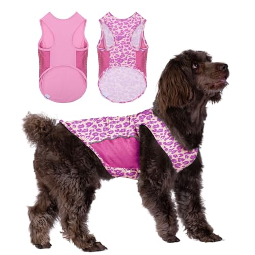 UNIPUP P23ST00504S Sonnenschutz-Hunde-Shirt, Sport-Fan, Haustier-T-Shirts für kleine Hunde und Mädchen, leichte Hunde-T-Shirts mit reflektierenden Streifen, ärmellos, Welpenweste, Haustierzubehör, von UNIPUP