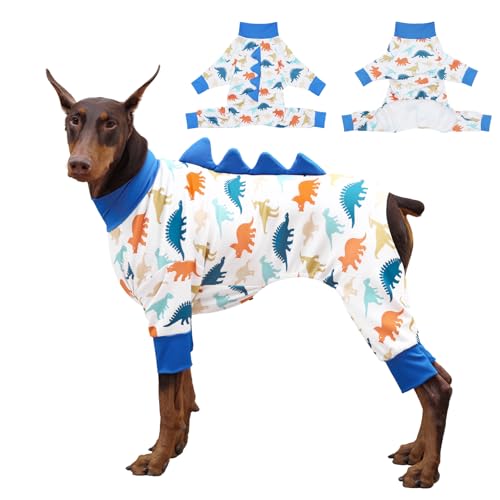 UNIPUP U-COSP02XXL Hunde-Pyjama, Einteiler für große Hunde, kein Ausfallen und Lecken, nach Operationen, Erholung, aus weichem Material, dehnbar, Haustier-Pyjama von UNIPUP