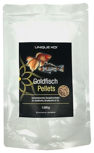 Unique Koi Goldfisch Pellets Ø 3 mm 1 kg | BiotopfischFutter Fischfutter Koifutter, Winterfutter, Schwimmfutter, Herbstfutter von UNIQUE KOI