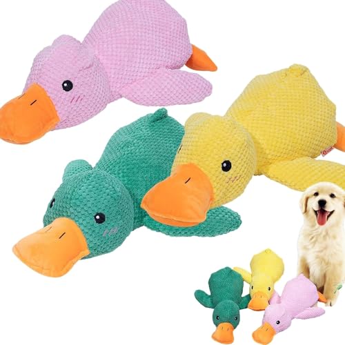 UNniQ Zentric Quack-Quack Duck Hundespielzeug, Zentric Hundespielzeug, quietschendes Hundespielzeug, weich, klassisches Entenhund-Quietschspielzeug, Welpenhund-Kauspielzeug von UNniQ