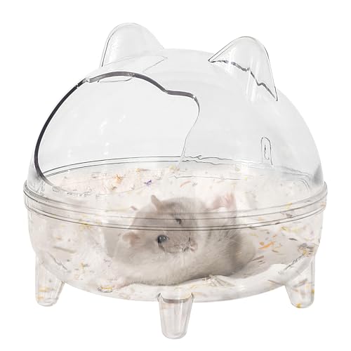 UOCAI Hamster Sandbad, Hamster Bad Waschraum Transparentes Acryl-Sand-Badezimmer für Hamster Badezimmer Badewanne Hamstertoilette Hamster Sand Badezimmer Sandkasten von UOCAI