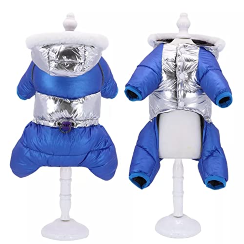 Warmer Winter Dog Jumpsuit French Bulldogge Yorkies Pug Clothing Dog Coat for Small Medium Dogs Chihuahua (Blue 16Code) von UOHUFIDABFD