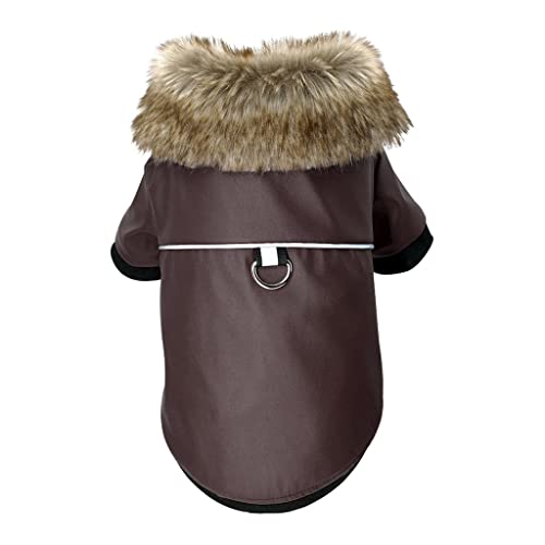 Winter-Hundejacke, Leder, für kleine und große Hunde, französische Bulldogge, Chihuahua, Yorkies Clothing (A L Code) von UOHUFIDABFD