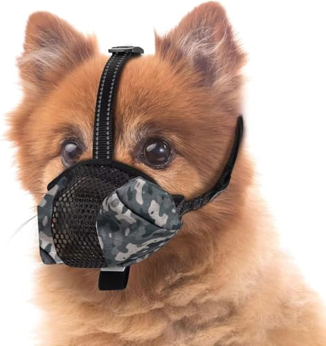 Maulkorb für Hunde, verstellbare Maulkörbe aus weichem Netz, atmungsaktive Maske für Haustiere, Maulkorb zur Ausbildung von Hunden für kleine, mittelgroße und große Hunde (XL, schwarz) von UOPMQGB