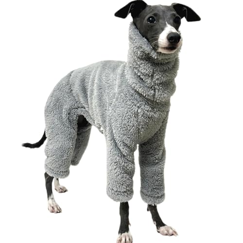 UOSIA Fleece Hund Jumpsuit Ganzkörper Hund Mantel mit Beinen Weich Warm Pyjama Winter Italienisch Greyhound Kleidung für kleine mittelgroße Hunde von UOSIA