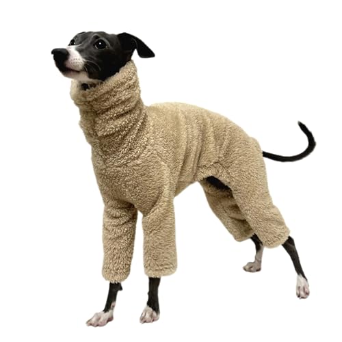 UOSIA Fleece Hund Jumpsuit Ganzkörper Hund Mantel mit Beinen Weich Warm Pyjama Winter Italienisch Greyhound Kleidung für kleine mittelgroße Hunde von UOSIA