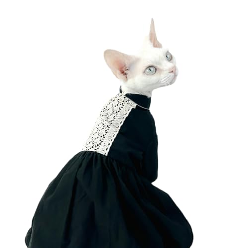 UOSIA Haarloses Katzenkleid Süßer Sommer Atmungsaktives Sphynx -Katzenkostüm Mit Spitze Und Halskette Weicher Prinzessin Rock Für Cornish Rex, Devon Rex, Peterbald von UOSIA