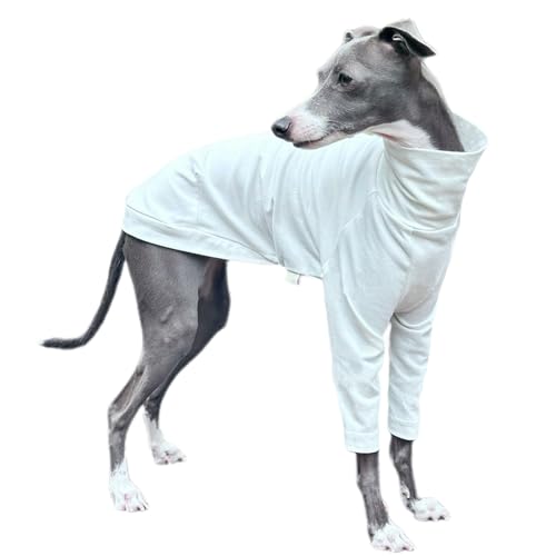 UOSIA Hundehemden Für Italienische Greyhound Stretch Hund Baumwollhemd Whippet Welpe Pullover T Shirt Weicher Komfort Pet Pyjamas Overall Für Kleine Mittlere Große Hunde von UOSIA