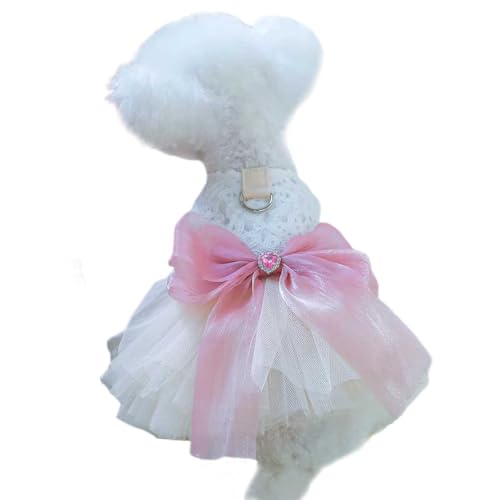 UOSIA Hundekleid Für Kleine Hunde Rosa Bowknot Hunde Hochzeitskleid Süßes Hund Rock Spitzen Hund Prinzessin Kleid Mit D-Ring Welpen Geburtstag Outfit Formelle Kleidung Für Weibliche Hunde Katzen UOSIA Hundekleid Für Kleine Hunde Rosa Bowknot Hunde Hochzeitskleid Süßes Hund Rock Spitzen Hund Prinzessin Kleid Mit D-Ring Welpen Geburtstag Outfit Formelle Kleidung Für Weibliche Hunde Katzen von UOSIA