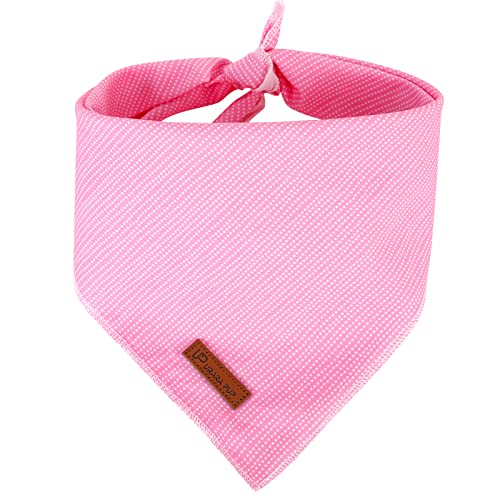 UP URARA PUP Hundehalstuch, bequemes Dreieckstuch aus Baumwolle, für mittelgroße und große Hunde, waschbares Haustier-Halstuch für Mädchen, Hündinnen, rosa Bezauberndes Bandana, Hund, niedlicher von UP URARA PUP