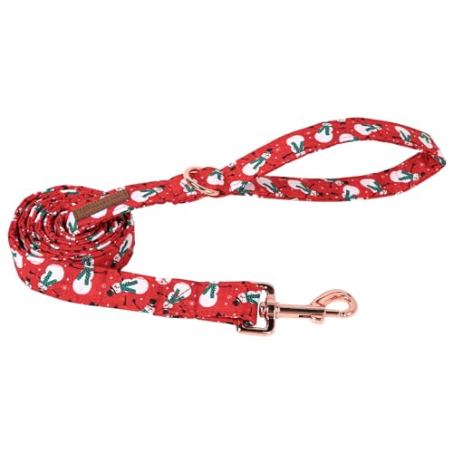 UP URARA PUP Hundeleine, passend für Hundehalsband, robust, langlebig, Weihnachts-Baumwoll-Hundeleine, Weihnachtsmann-Hundetrainingsleine für kleine, mittelgroße und große Hunde von UP URARA PUP