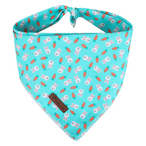 UP URARA PUP Ostertag Hundehalstuch, Ostertag Dreieck Bid Schal für Kleine Mittlere Hunde, Niedliche Karotte & Kaninchen Hund Bandana, Bequemes Ostern Hund Bandana von UP URARA PUP