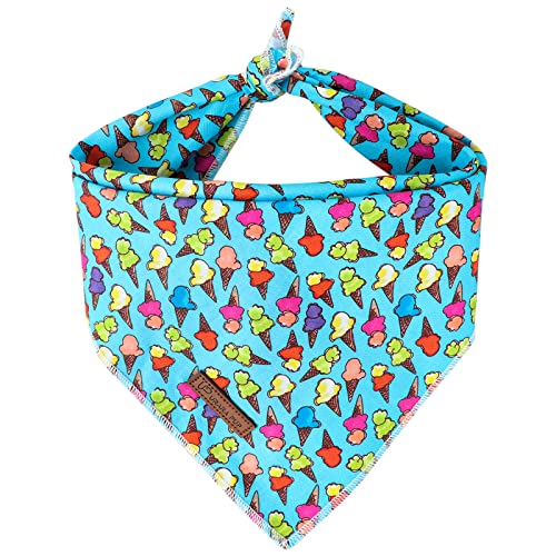 UP URARA PUP Sommer Hundehalstuch, Hawaii Bandana für kleine, mittelgroße Hunde, niedliches blaues Welpenhalstuch, Baumwolle, bezauberndes Haustier-Dreieck, Gebotstuch, Jungen, Hunde oder Katzen von UP URARA PUP