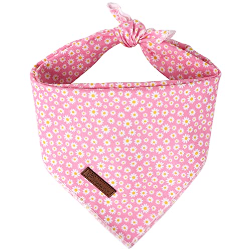 UP URARA PUP Sommer Hundehalstuch, Hawaii Bandana für kleine, mittelgroße Hunde, niedliches rosa Welpenhalstuch, Baumwolle, bezauberndes Haustier-Dreieck, Gebotstuch, Jungen, Hunde oder Katzen von UP URARA PUP