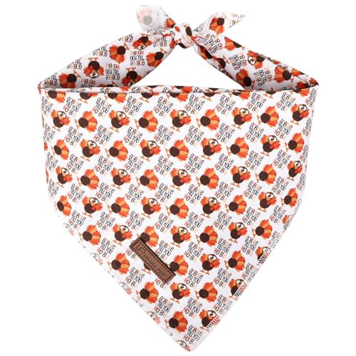 UP URARA PUP Thanksgiving Truthahn Hund Bandana, Thanksgiving Dreieck Gebot Schal für kleine mittelgroße Hunde, Baumwolle Haustier Halstuch für Mädchen Jungen Hunde oder Katzen, Herbst Hund Bandana, von UP URARA PUP