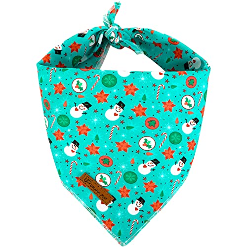 UP URARA PUP Weihnachten Hund Bandana, Weihnachten Schneemann Dreieck Bid Schal für Kleine Mittlere Hunde, Grün Hund Bandana, Niedlich Winter Welpen Bandana von UP URARA PUP