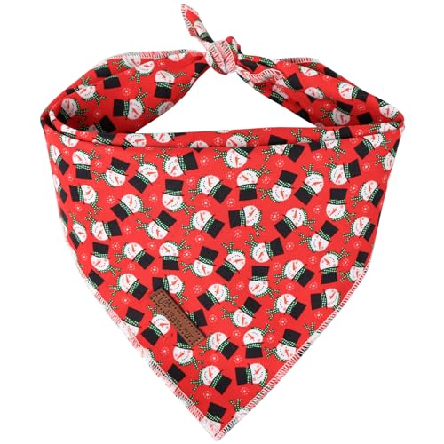 UP URARA PUP Weihnachten Hund Bandana Weihnachtsbaum Dreieck Bid Schal für Kleine Mittlere Hund Baumwolle Haustier Halstuch für Mädchen Junge Hunde oder Katzen Rot Hund Bandana Niedlich Winter Welpen von UP URARA PUP